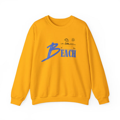Life is Better at the Beach | Unisex Heavy Blend™ Crewneck Sweatshirt
