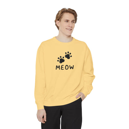 MEOW_Unisex Garment-Dyed Sweatshirt