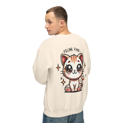 Feline Fine | Unisex Lightweight Crewneck Sweatshirt