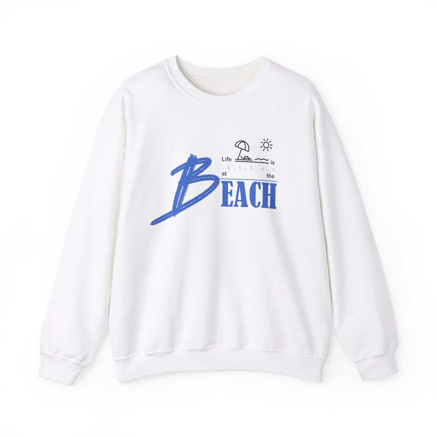 Life is Better at the Beach | Unisex Heavy Blend™ Crewneck Sweatshirt