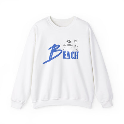 Life is Better at the Beach | Unisex Heavy Blend™ Crewneck Sweatshirt