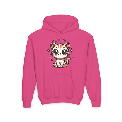 Feline Fine | Youth Heavy Blend Hooded Sweatshirt