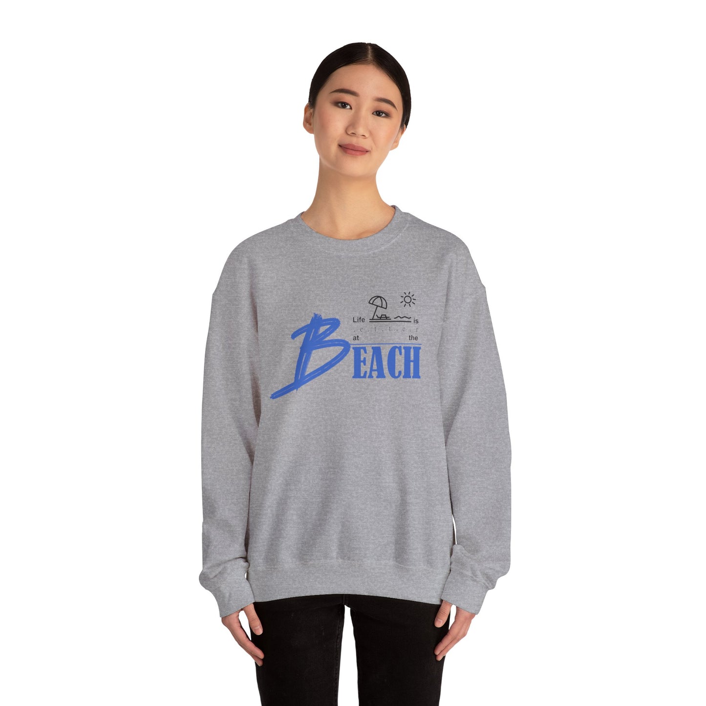 Life is Better at the Beach | Unisex Heavy Blend™ Crewneck Sweatshirt