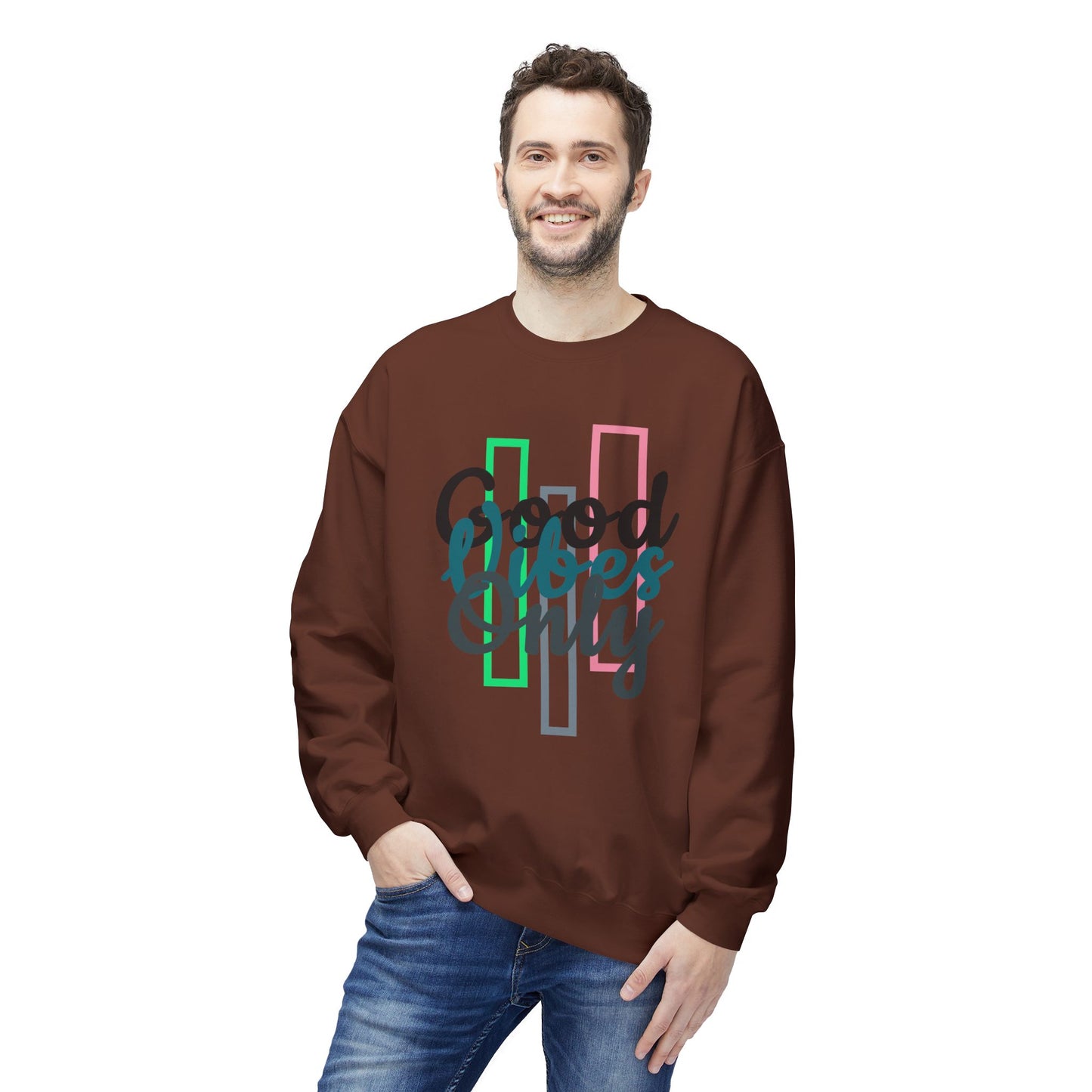 Good Vibes Only | Unisex Midweight Softstyle Fleece Crewneck Sweatshirt
