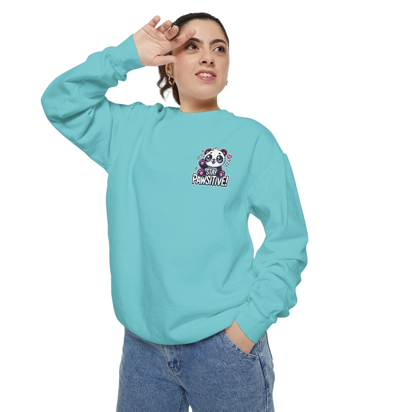 Pawsitive | Unisex Garment-Dyed Sweatshirt
