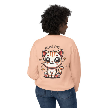Feline Fine | Unisex Lightweight Crewneck Sweatshirt