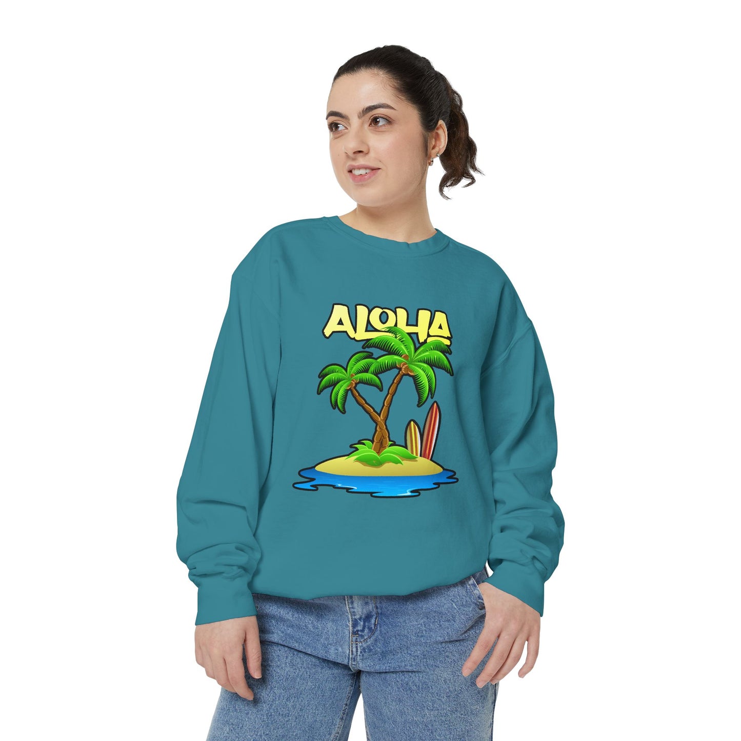 ALOHA | Unisex Garment-Dyed Sweatshirt