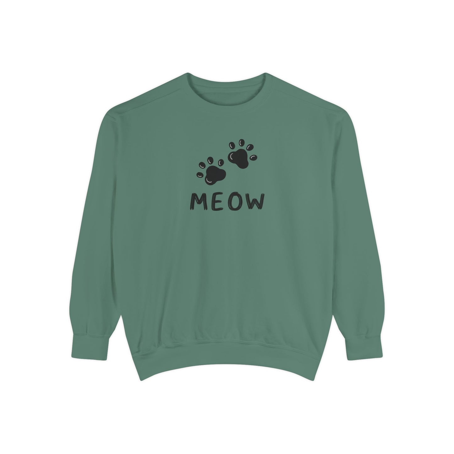 MEOW_Unisex Garment-Dyed Sweatshirt