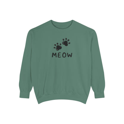 MEOW_Unisex Garment-Dyed Sweatshirt