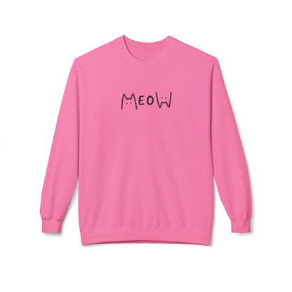 Meow_Unisex Midweight Softstyle Fleece Crewneck Sweatshirt