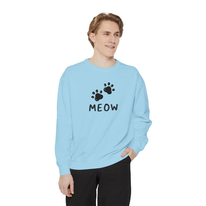 MEOW_Unisex Garment-Dyed Sweatshirt