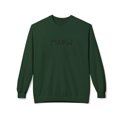 Meow_Unisex Midweight Softstyle Fleece Crewneck Sweatshirt