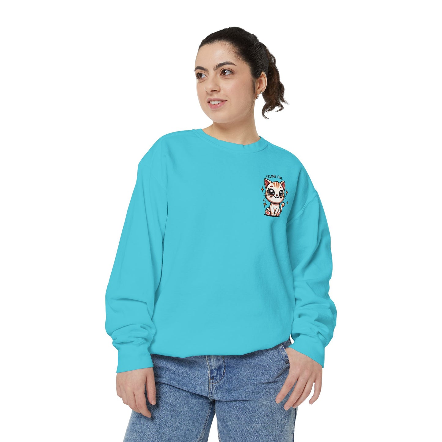 Feline Fine | Unisex Garment-Dyed Sweatshirt