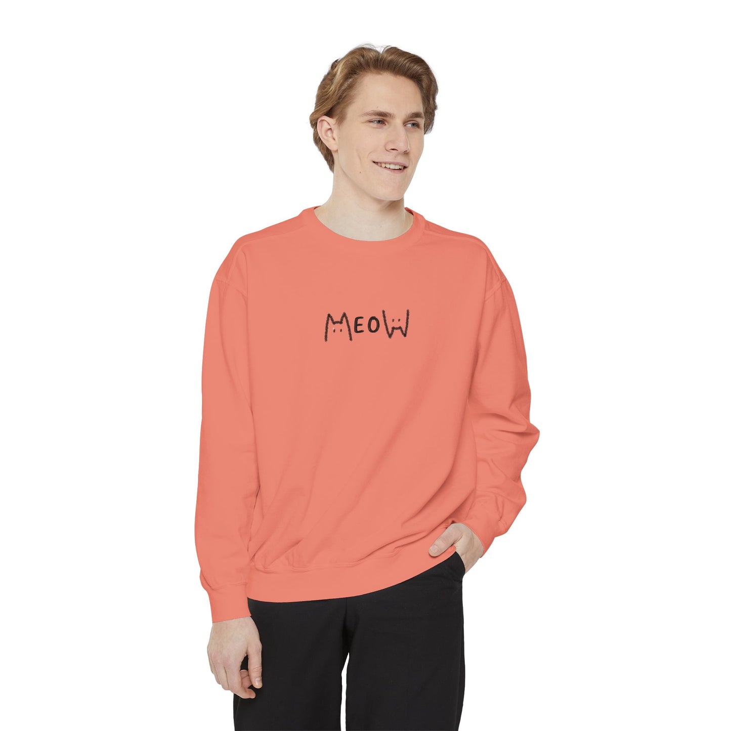 Meow_Unisex Garment-Dyed Sweatshirt