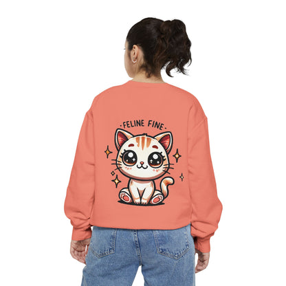 Feline Fine | Unisex Garment-Dyed Sweatshirt