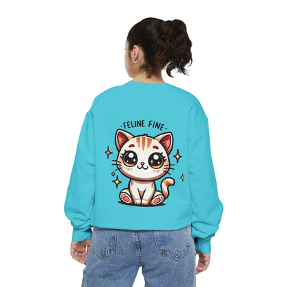 Feline Fine | Unisex Garment-Dyed Sweatshirt