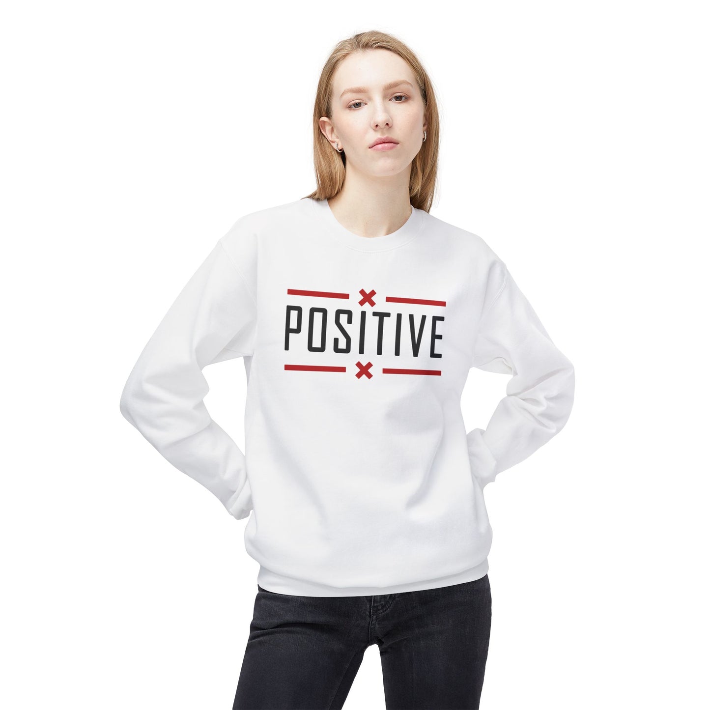 Positive_Unisex Midweight Softstyle Fleece Crewneck Sweatshirt