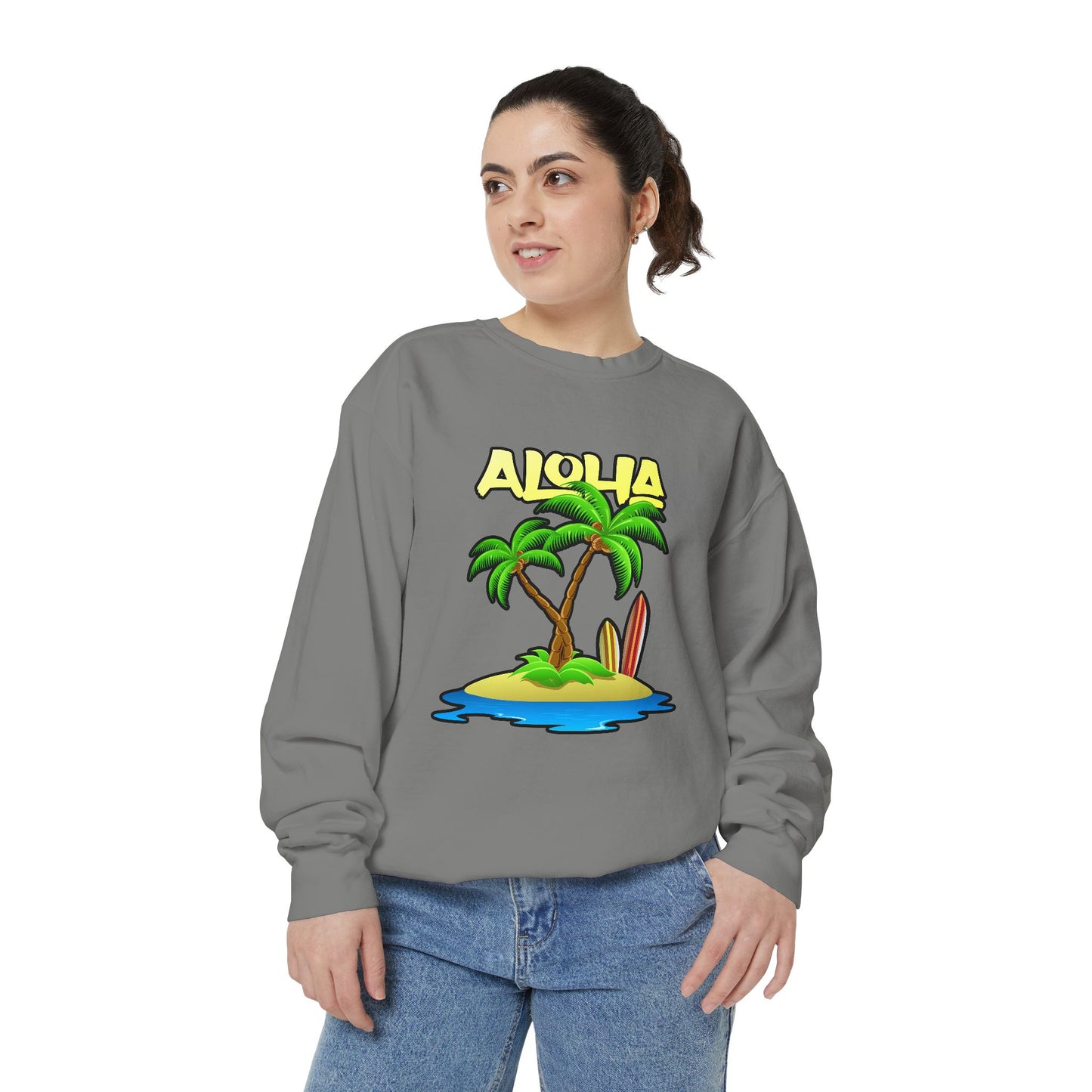 ALOHA | Unisex Garment-Dyed Sweatshirt