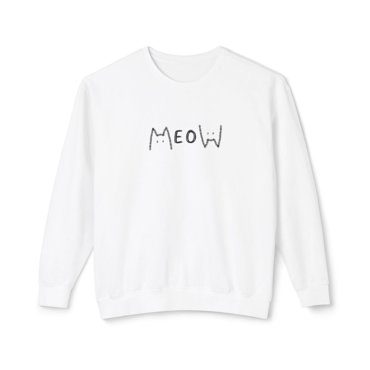 Meow_Unisex Lightweight Crewneck Sweatshirt