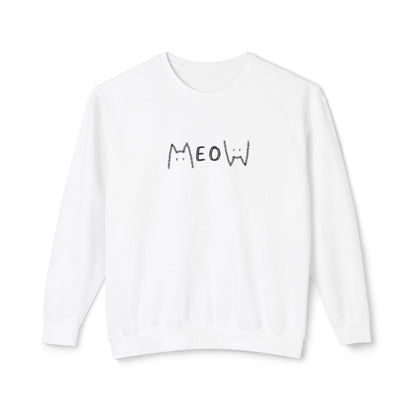 Meow_Unisex Lightweight Crewneck Sweatshirt