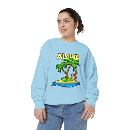 ALOHA | Unisex Garment-Dyed Sweatshirt