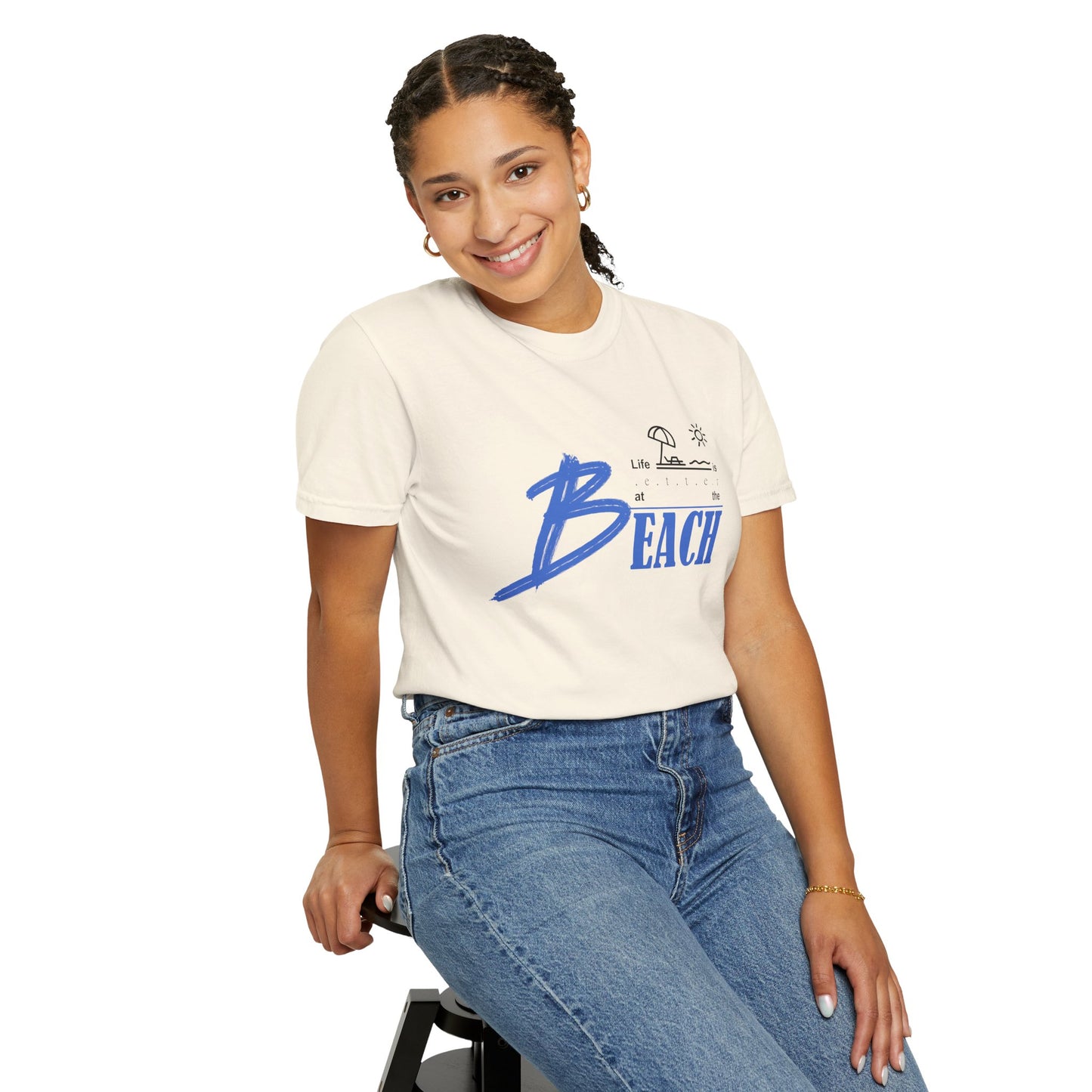 Life is Better at the Beach | Unisex Garment-Dyed T-shirt