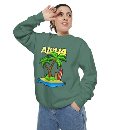 ALOHA | Unisex Garment-Dyed Sweatshirt