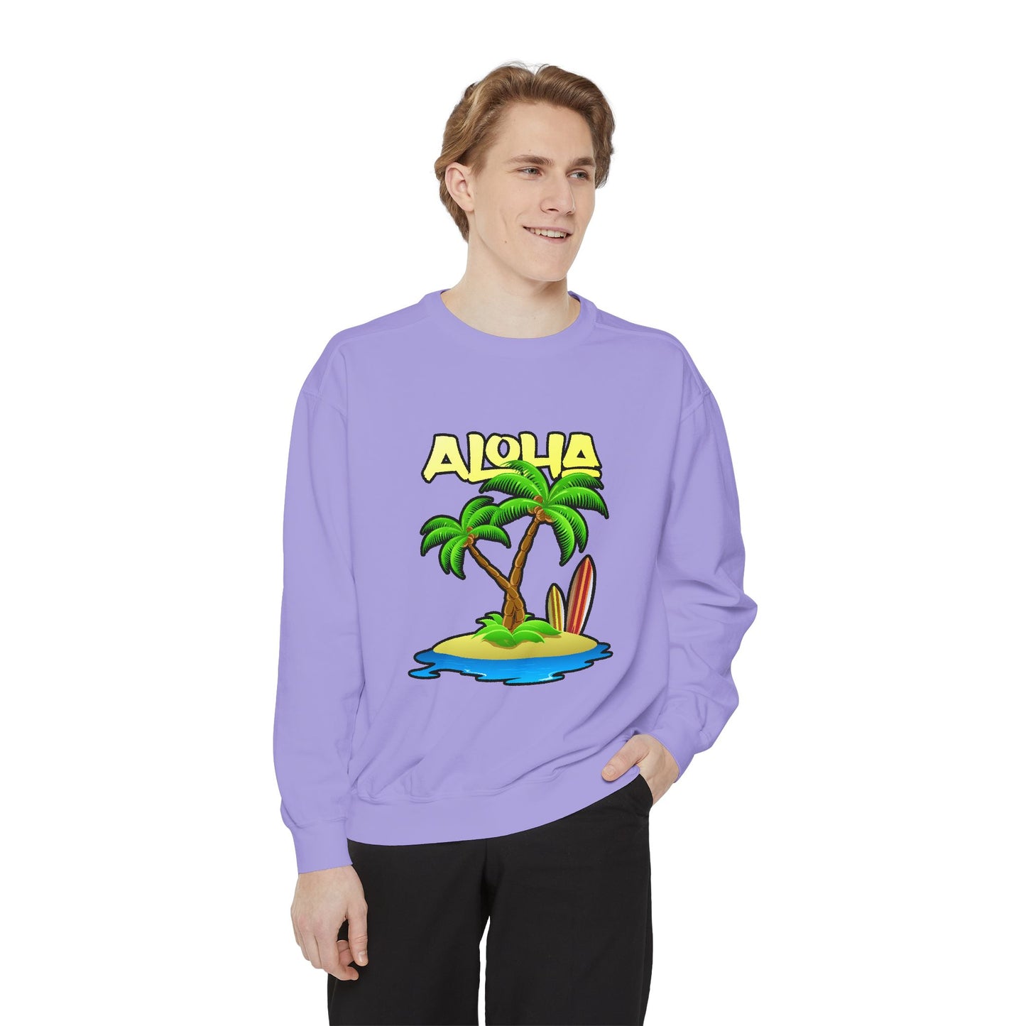 ALOHA | Unisex Garment-Dyed Sweatshirt