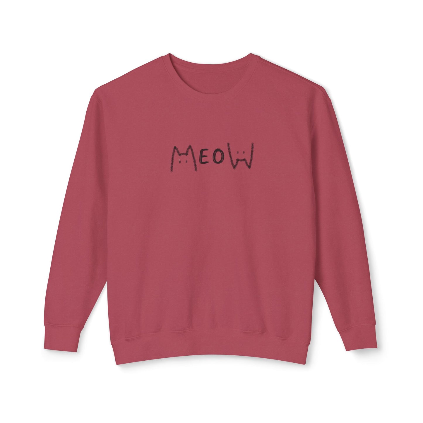 Meow_Unisex Lightweight Crewneck Sweatshirt