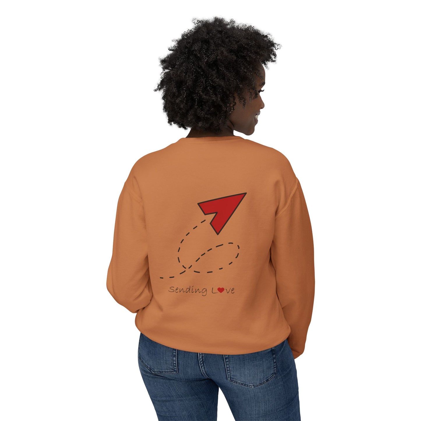 Sending Love | Unisex Lightweight Crewneck Sweatshirt