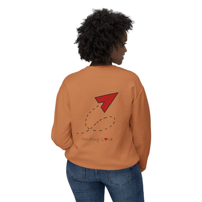Sending Love | Unisex Lightweight Crewneck Sweatshirt