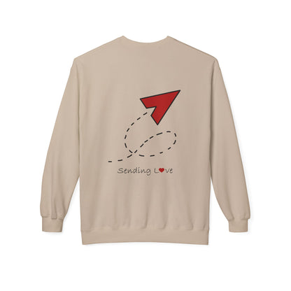 Sending Love | Unisex Midweight Softstyle Fleece Crewneck Sweatshirt