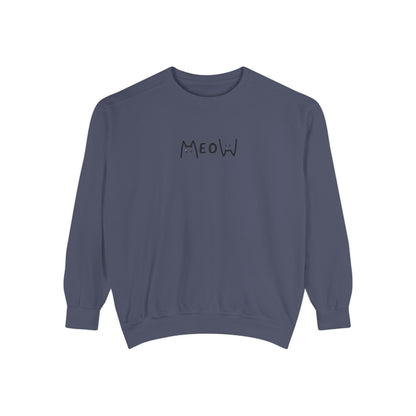 Meow_Unisex Garment-Dyed Sweatshirt