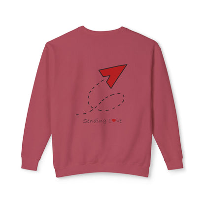 Sending Love | Unisex Lightweight Crewneck Sweatshirt
