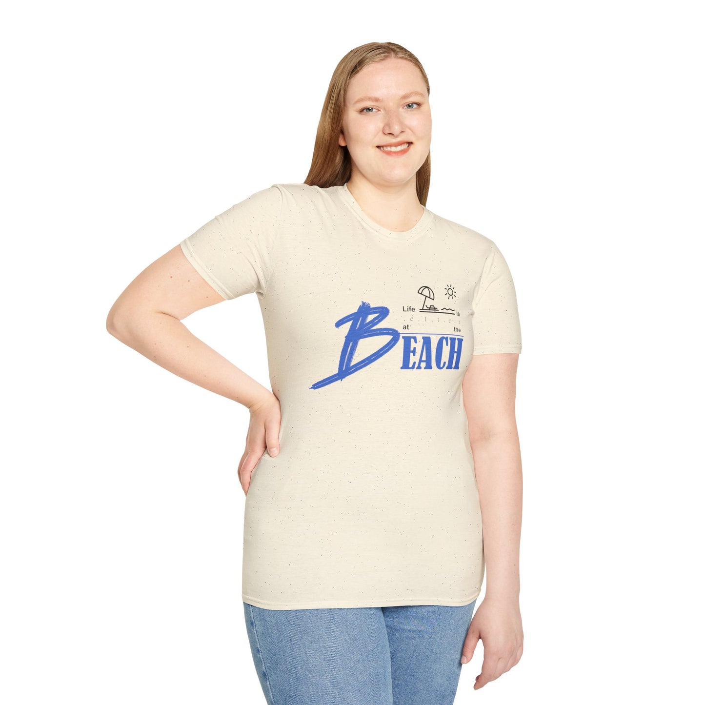 Life is Better at the Beach | Unisex Softstyle T-Shirt