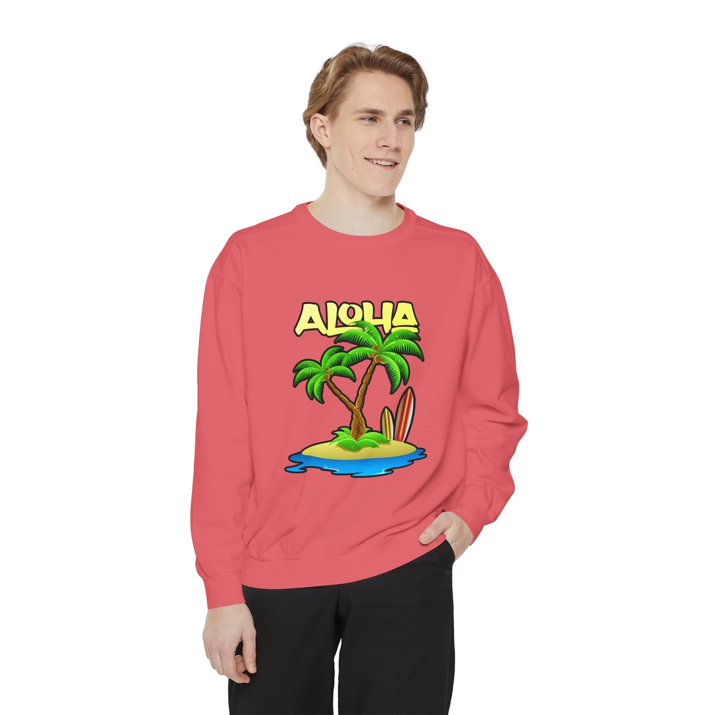 ALOHA | Unisex Garment-Dyed Sweatshirt