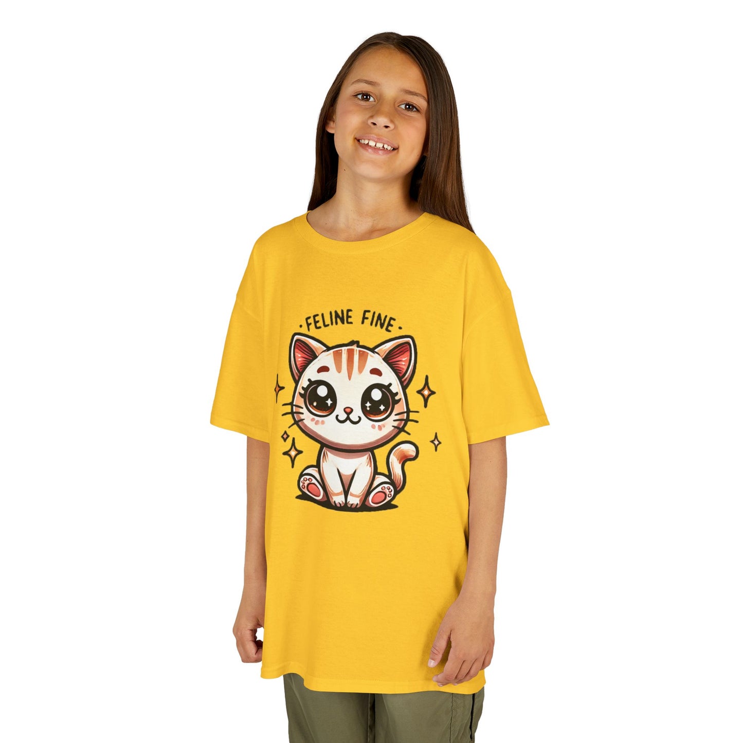 Feline Fine | Kids Heavy Cotton™ Tee