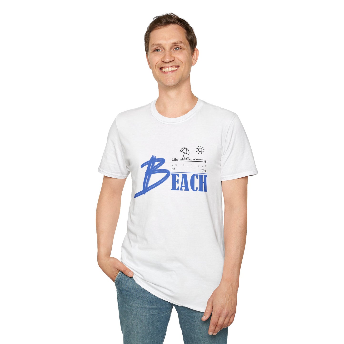 Life is Better at the Beach | Unisex Softstyle T-Shirt