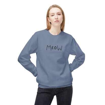 Meow_Unisex Midweight Softstyle Fleece Crewneck Sweatshirt