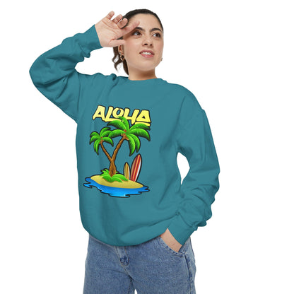 ALOHA | Unisex Garment-Dyed Sweatshirt
