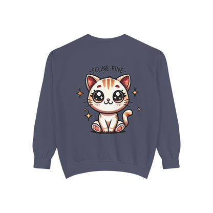 Feline Fine | Unisex Garment-Dyed Sweatshirt