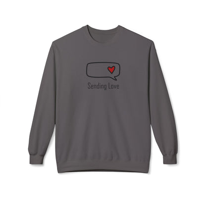 Sending Love_Unisex Midweight Softstyle Fleece Crewneck Sweatshirt