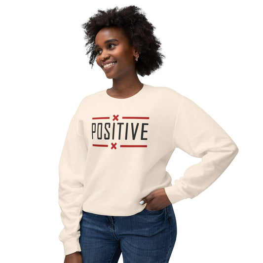 Positive_Unisex Lightweight Crewneck Sweatshirt