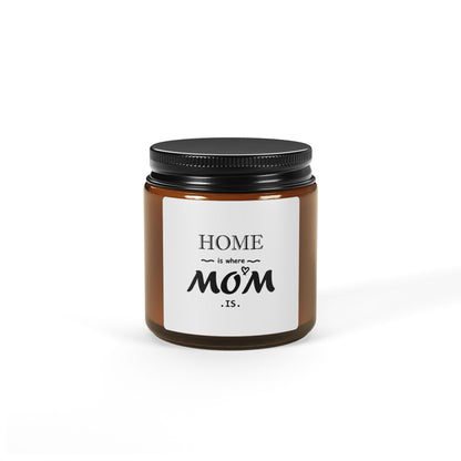 HOME is where MOM is | Scented Soy Candle (Multi-Size, Amber Jar)