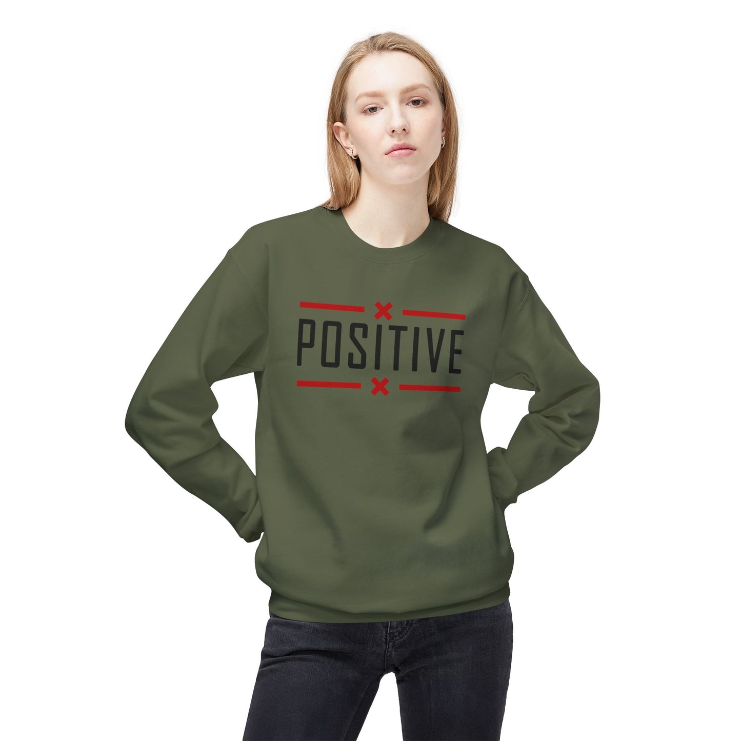 Positive_Unisex Midweight Softstyle Fleece Crewneck Sweatshirt
