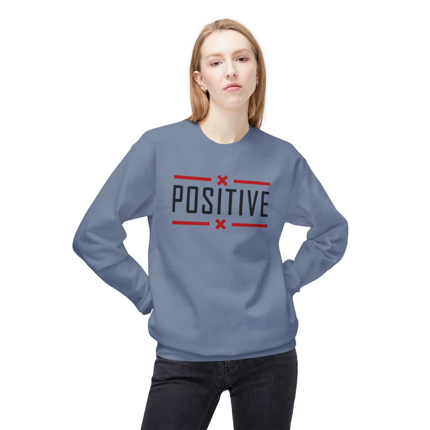 Positive_Unisex Midweight Softstyle Fleece Crewneck Sweatshirt