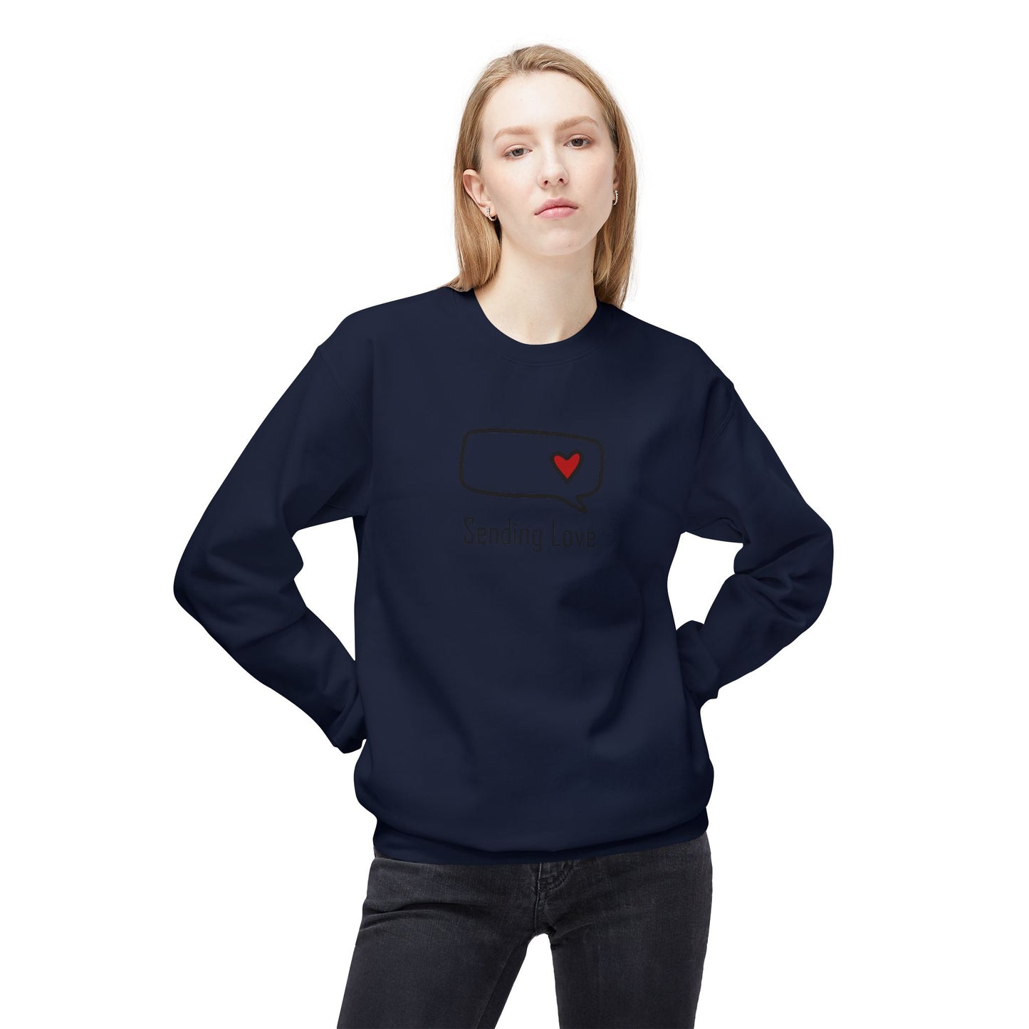 Sending Love_Unisex Midweight Softstyle Fleece Crewneck Sweatshirt