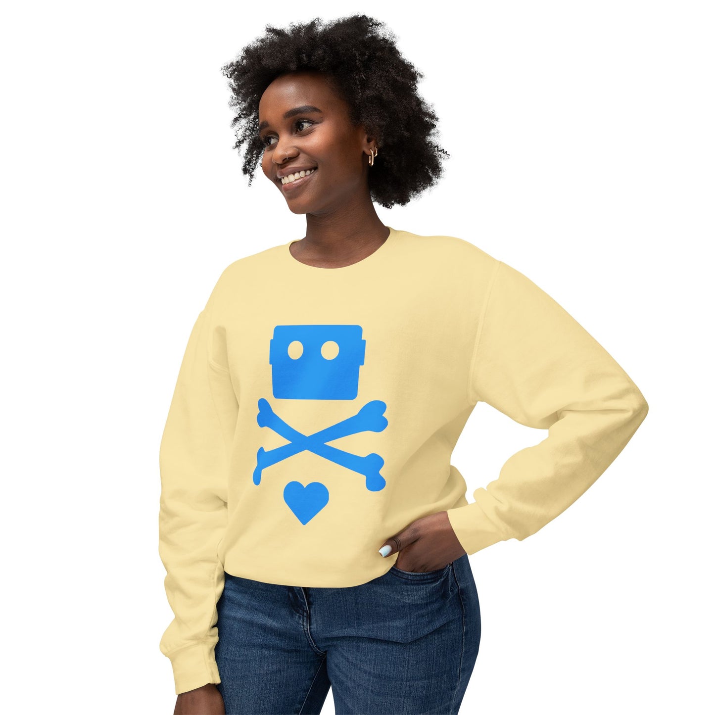 Zima Blue | Unisex Lightweight Crewneck Sweatshirt