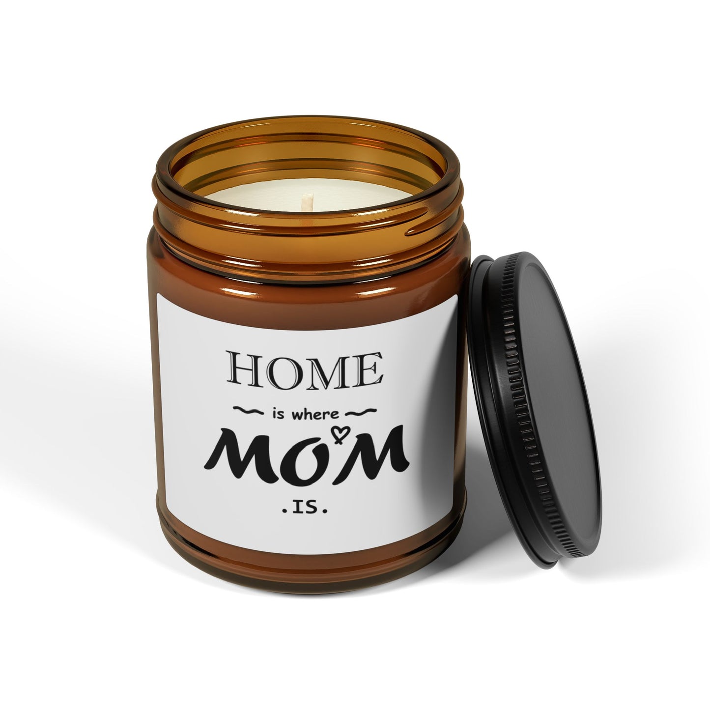 HOME is where MOM is | Scented Soy Candle (Multi-Size, Amber Jar)