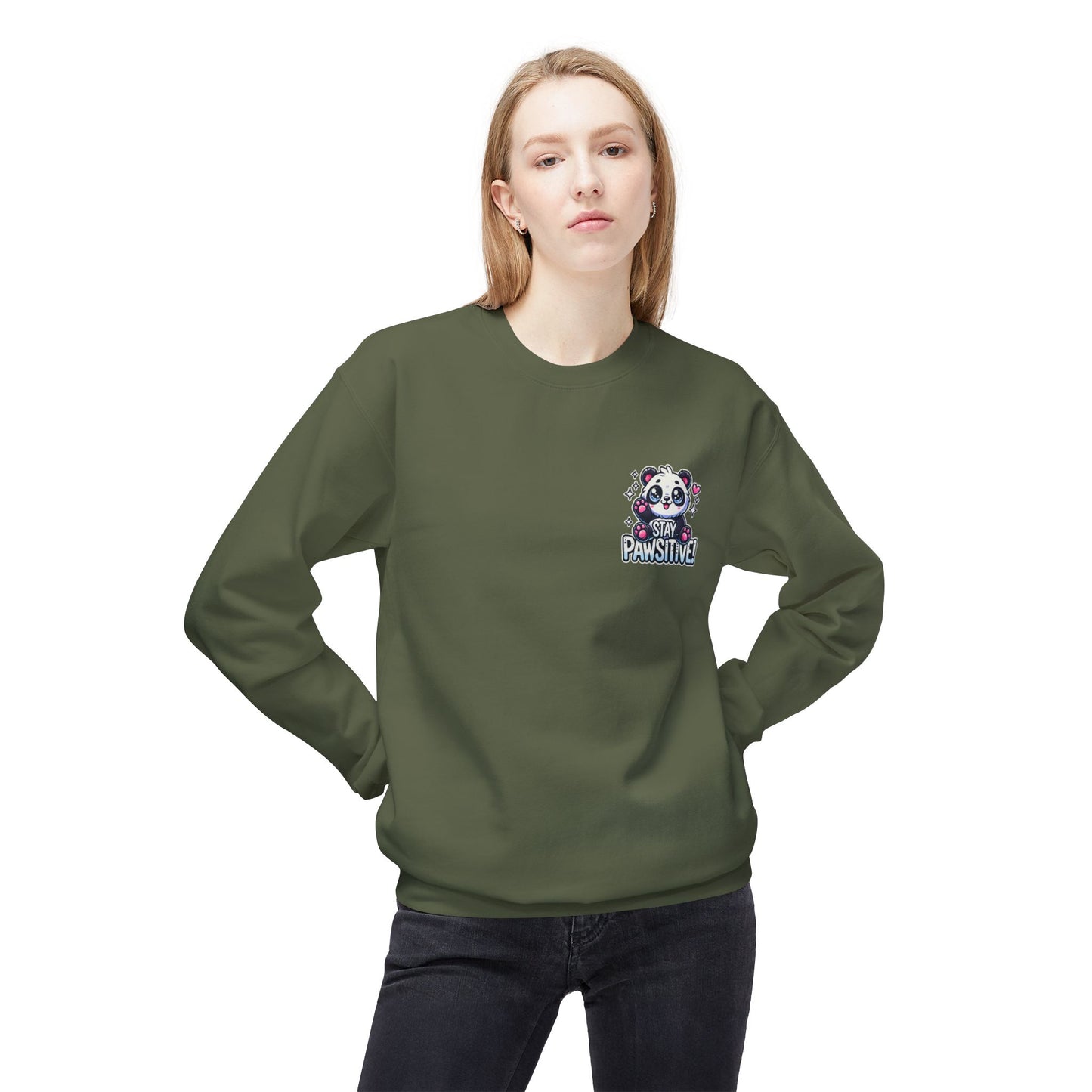 Pawsitive | Unisex Midweight Softstyle Fleece Crewneck Sweatshirt